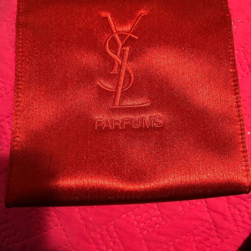 YSL Red Satin Pouch